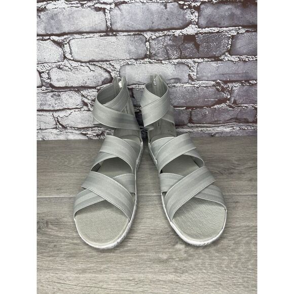 Sorel Out ‘N About Plus Light Grey Textile Spandex Strap Sandals Women 12M US/43 - Picture 10 of 16
